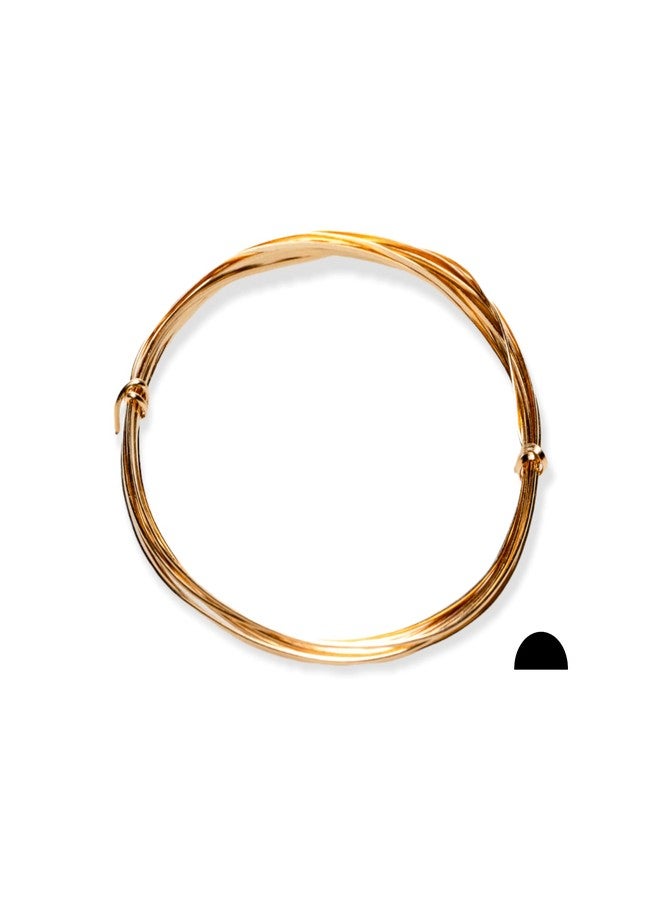 Craft Wire 22 Gauge, 14/20 Yellow Gold Filled Wire Dead Soft (Half Round) 14K Gold Filled Made in USA - 10FT by CRAFT WIRE - Image 1